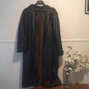 Vintage Full Length Leather Jacket